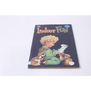 Indoor Fun, Witman, Little Girl, Bunnies Uncolored, Coloring Book, Vintage, CRIS